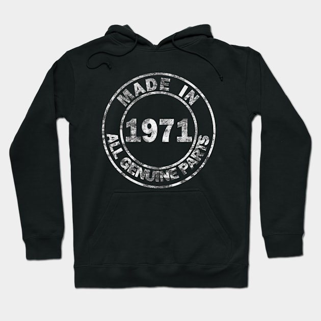 Made in 1971, All Genuine Parts Hoodie by Seven Spirit